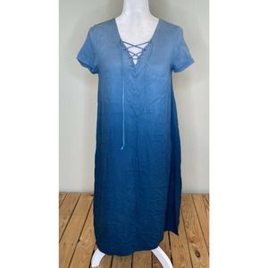 NWOT Spirit HWY Lace Up Ombré Midi Tunic Dress S